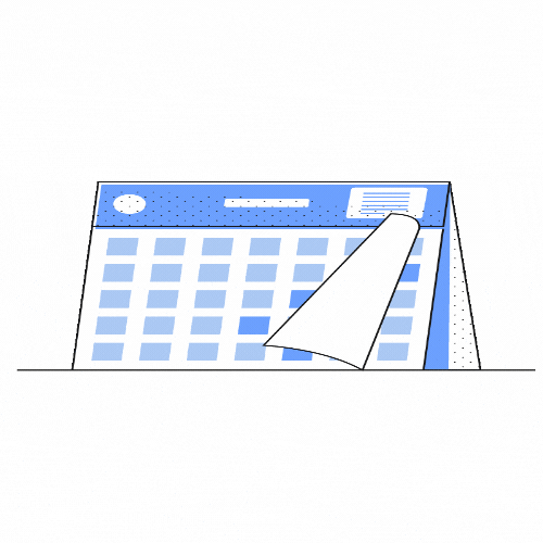 Animation showing a calendar