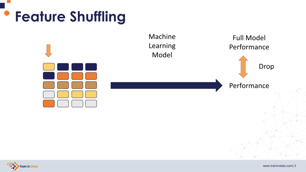 Animation showing the process of permutation feature importance