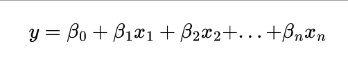 Linear model equation