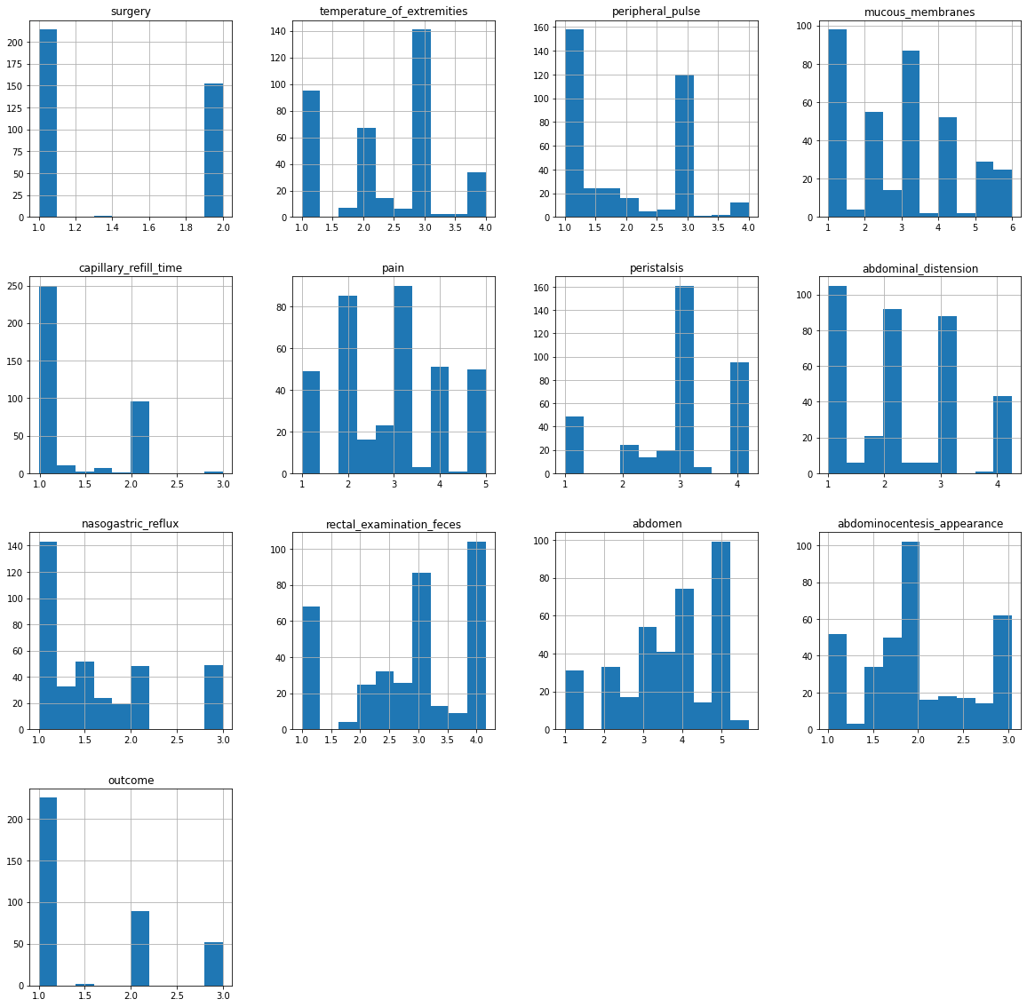 Variable distribution after applying MICE imputation