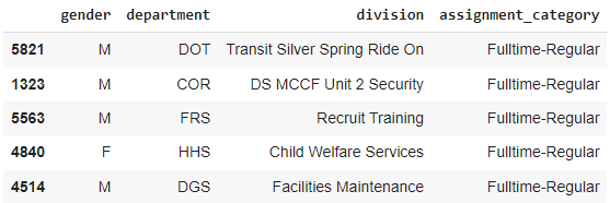 training set - employees salaries dataset